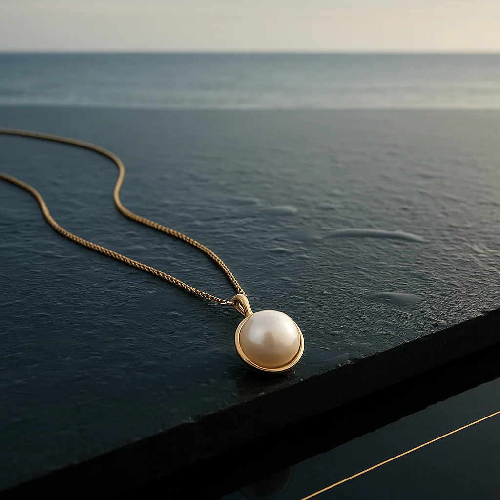 Collana Marea in oro bianco con perla